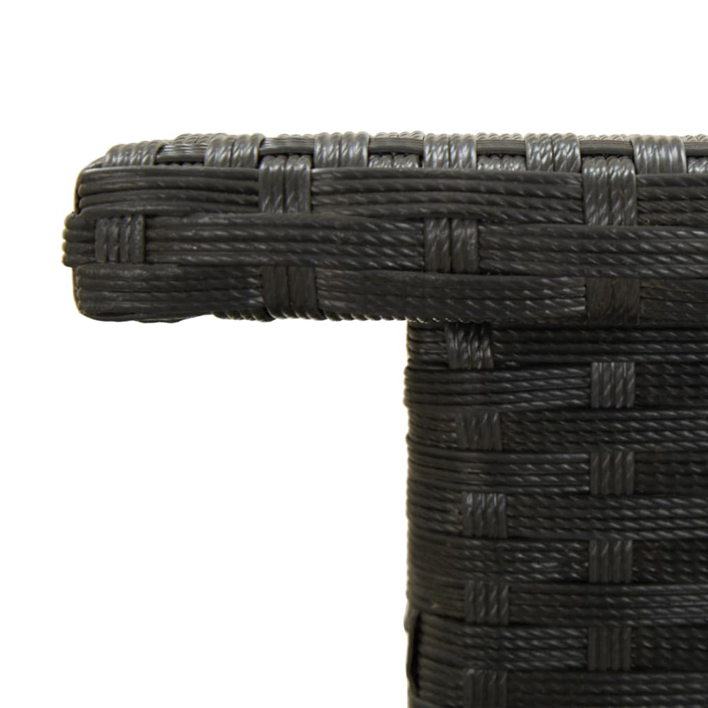 Theetafel 50x50x47 cm poly rattan zwart MeubelReus