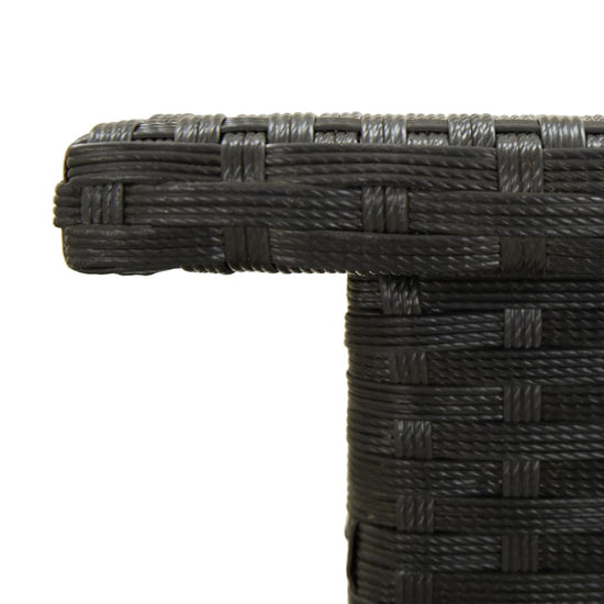 Theetafel 50x50x47 cm poly rattan zwart MeubelReus