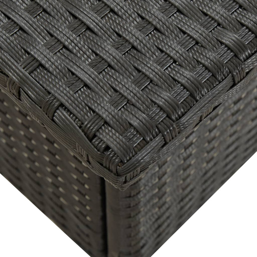 Theetafel 50x50x47 cm poly rattan zwart MeubelReus
