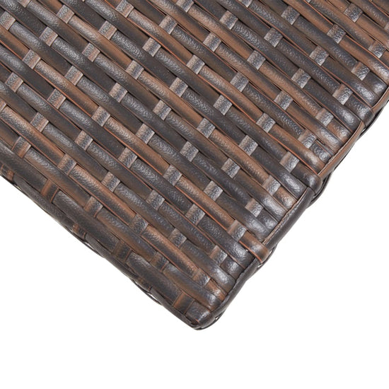 Theetafel 50x50x47 cm poly rattan bruin MeubelReus