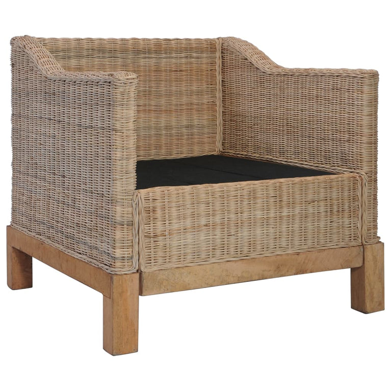 2-delig Bankstel met kussens natuurlijk rattan MeubelReus