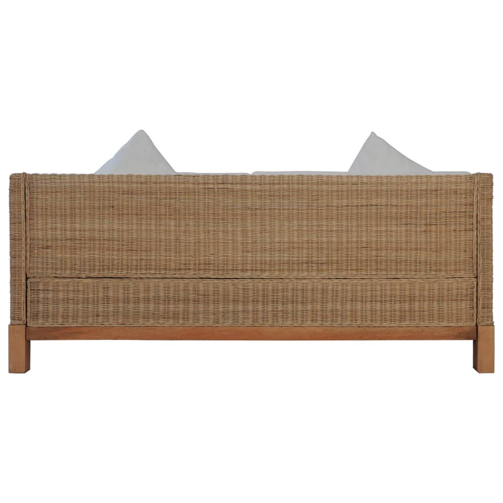 2-delig Bankstel met kussens natuurlijk rattan MeubelReus