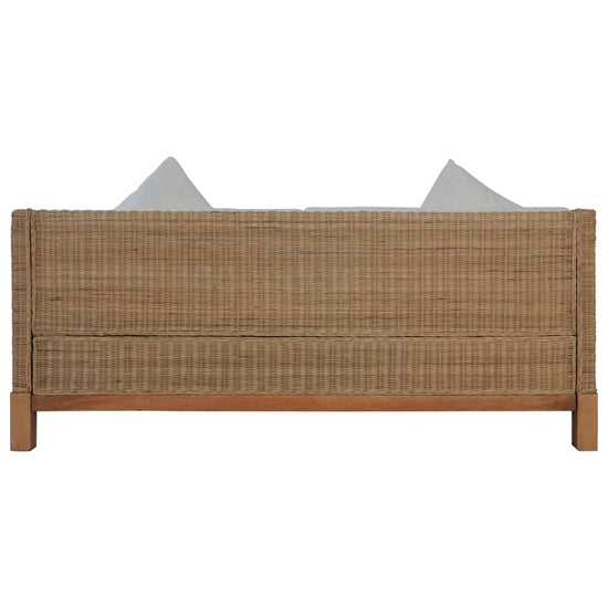2-delig Bankstel met kussens natuurlijk rattan MeubelReus