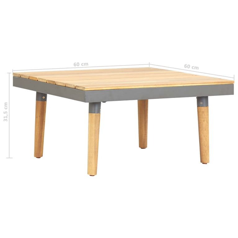 Tuintafel 60x60x31,5 cm massief acaciahout MeubelReus