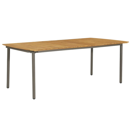 Tuintafel 200x100x72 cm massief acaciahout en staal MeubelReus