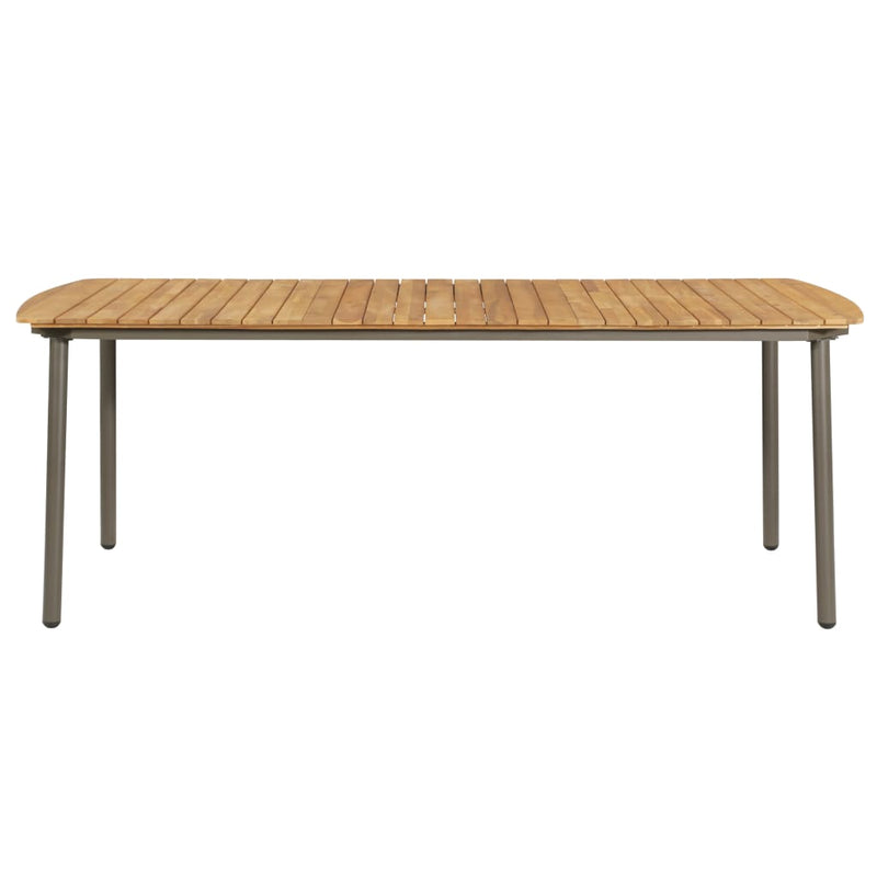 Tuintafel 200x100x72 cm massief acaciahout en staal MeubelReus