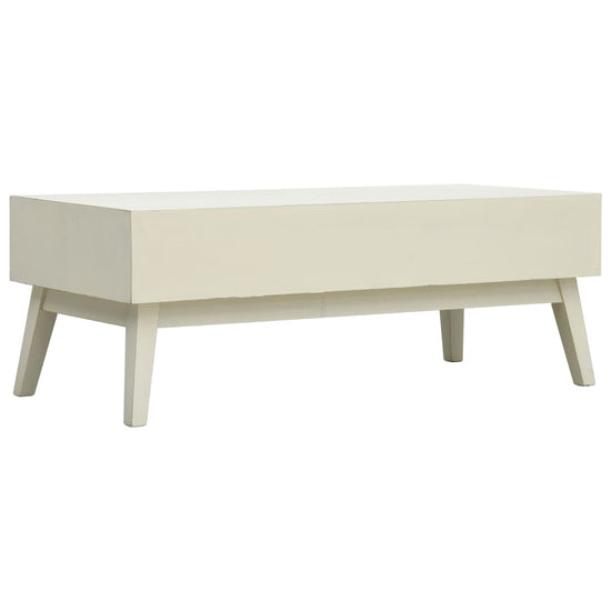 Salontafel met 2 lades 110x50x40 cm bewerkt hout grijs MeubelReus