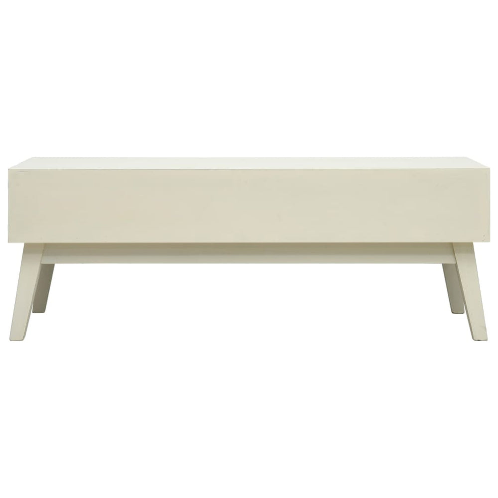 Salontafel met 2 lades 110x50x40 cm bewerkt hout grijs MeubelReus