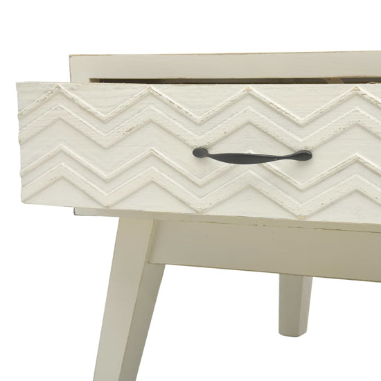 Salontafel met 2 lades 110x50x40 cm bewerkt hout grijs MeubelReus