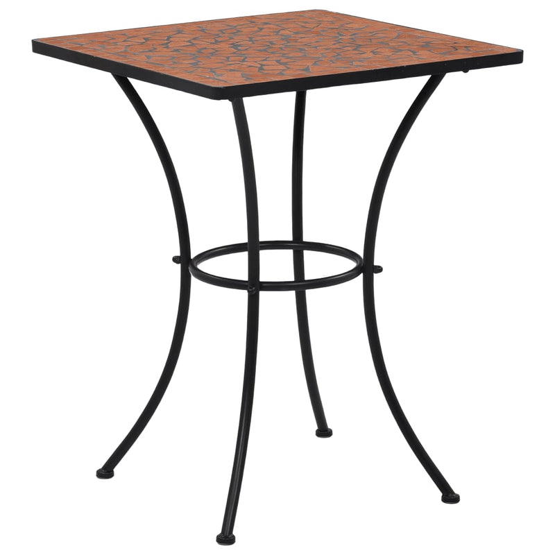 Bistrotafel mozaïek 60 cm keramiek terracottakleurig MeubelReus