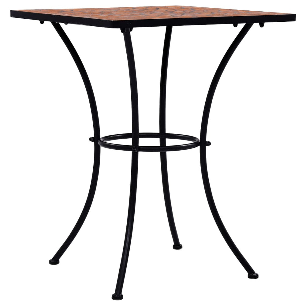 Bistrotafel mozaïek 60 cm keramiek terracottakleurig MeubelReus