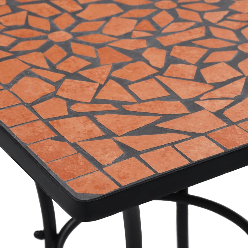 Bistrotafel mozaïek 60 cm keramiek terracottakleurig MeubelReus