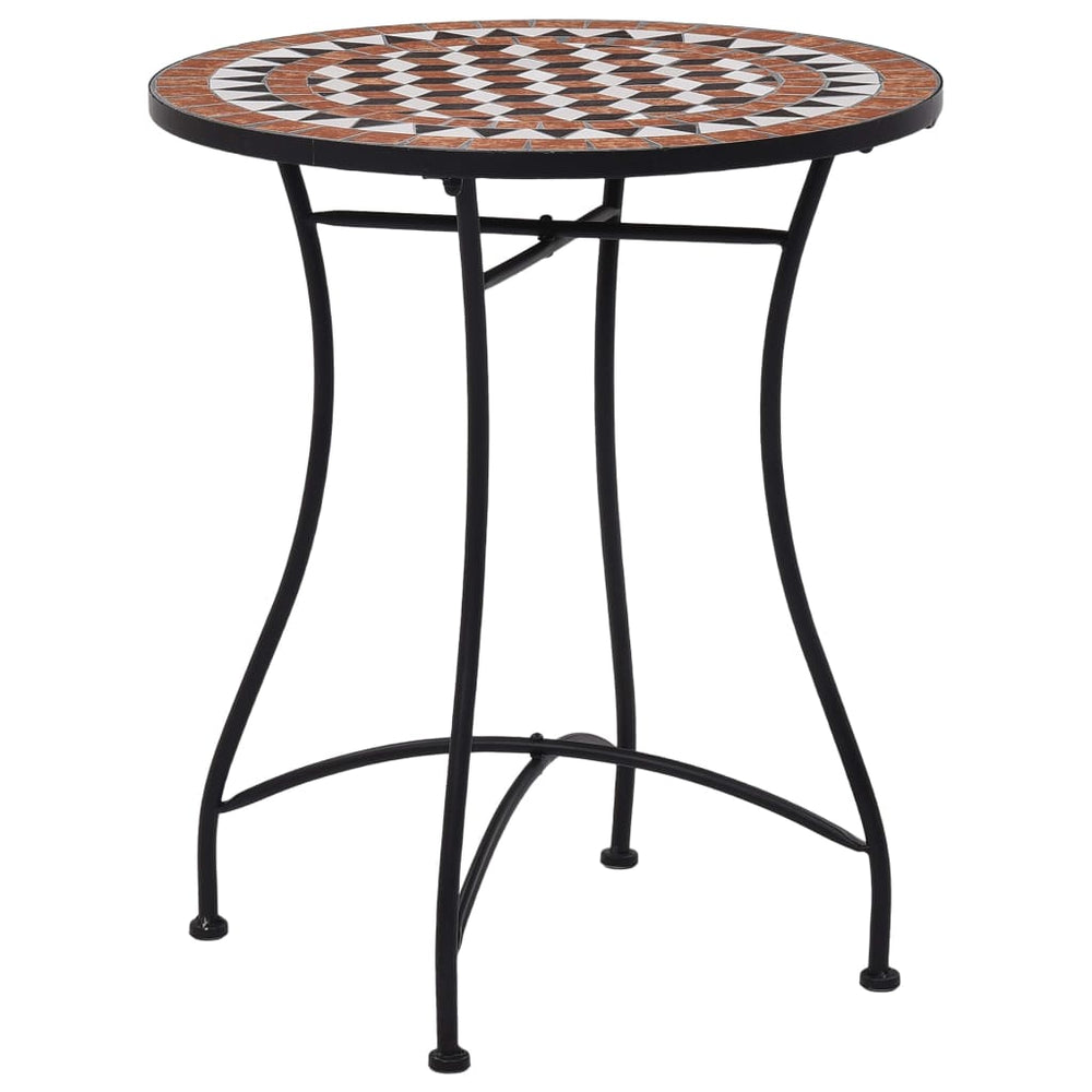 Bistrotafel mozaïek 60 cm keramiek bruin MeubelReus
