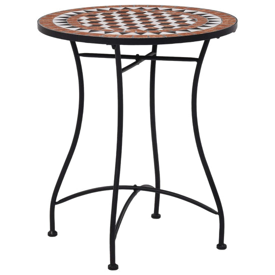 Bistrotafel mozaïek 60 cm keramiek bruin MeubelReus