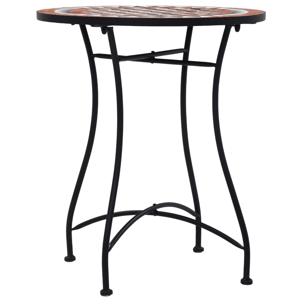 Bistrotafel mozaïek 60 cm keramiek bruin MeubelReus