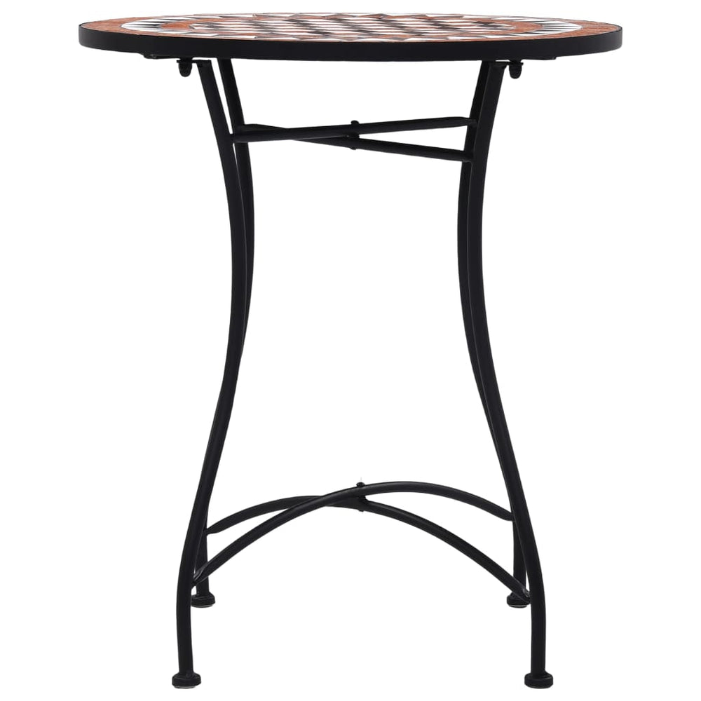 Bistrotafel mozaïek 60 cm keramiek bruin MeubelReus