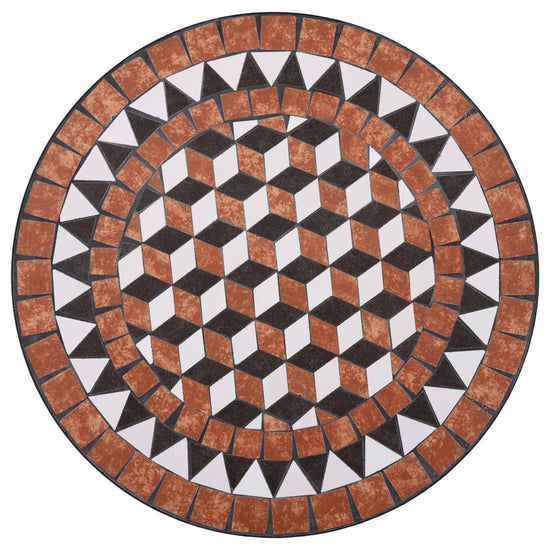 Bistrotafel mozaïek 60 cm keramiek bruin MeubelReus