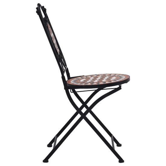 Bistrostoelen mozaïek 2 st keramiek bruin MeubelReus