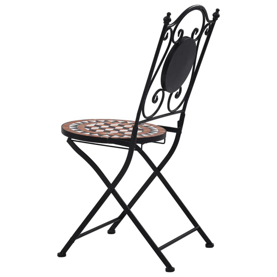 Bistrostoelen mozaïek 2 st keramiek bruin MeubelReus