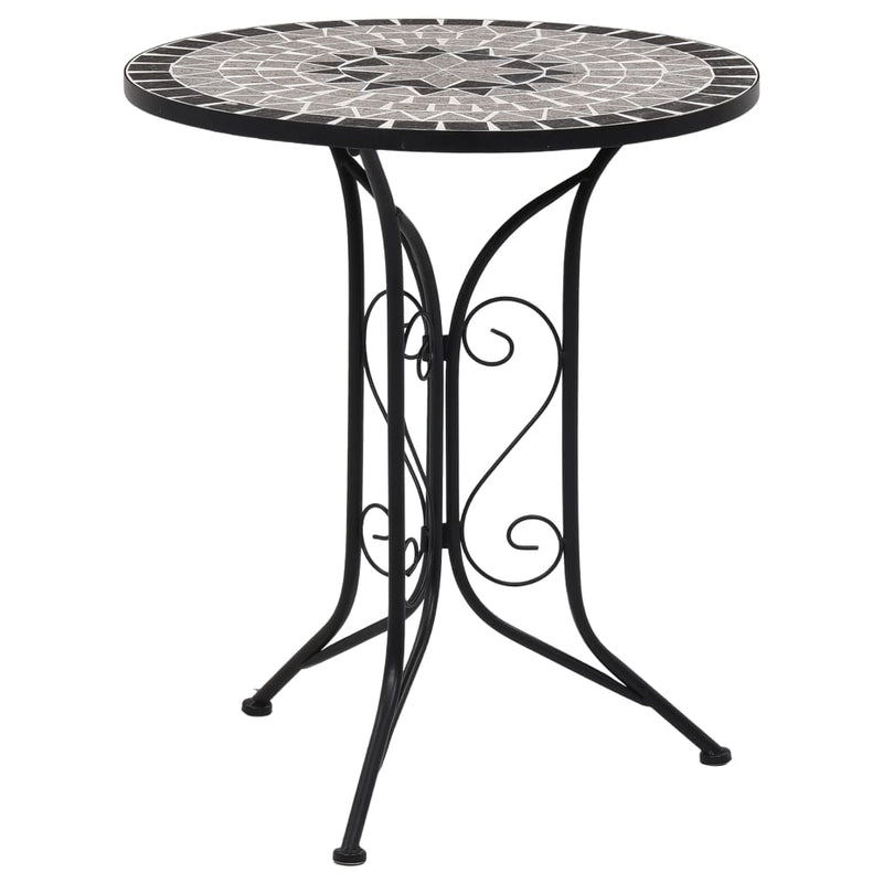 Bistrotafel mozaïek 61 cm keramiek grijs MeubelReus