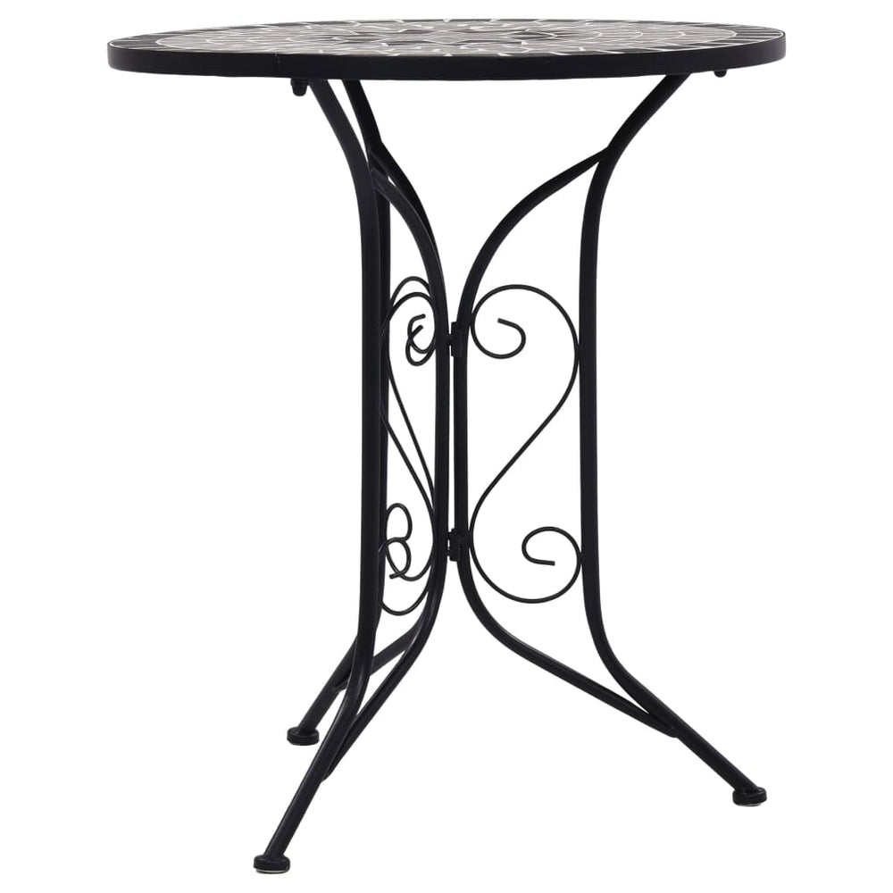 Bistrotafel mozaïek 61 cm keramiek grijs MeubelReus