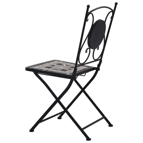 Bistrostoelen mozaïek 2 st grijs MeubelReus