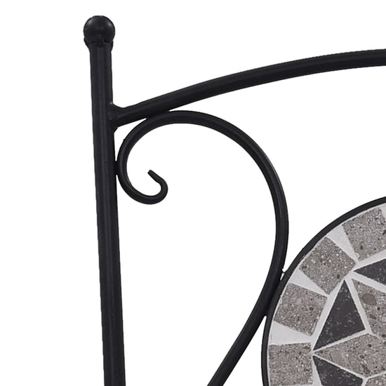 Bistrostoelen mozaïek 2 st grijs MeubelReus