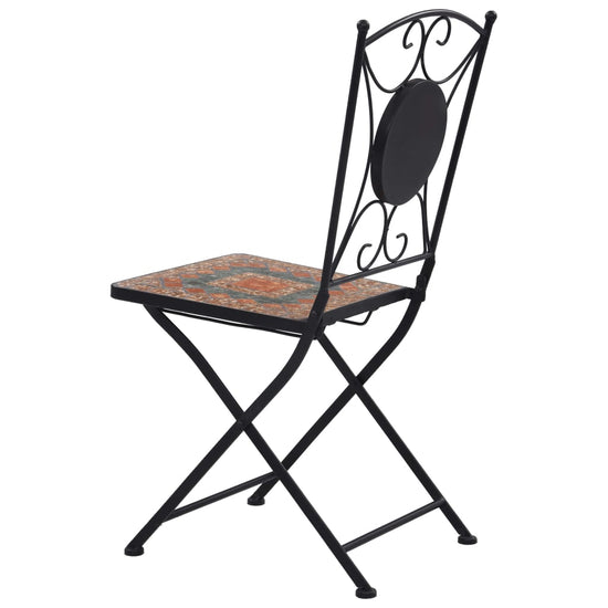 Bistrostoelen mozaïek 2 st oranje en grijs MeubelReus