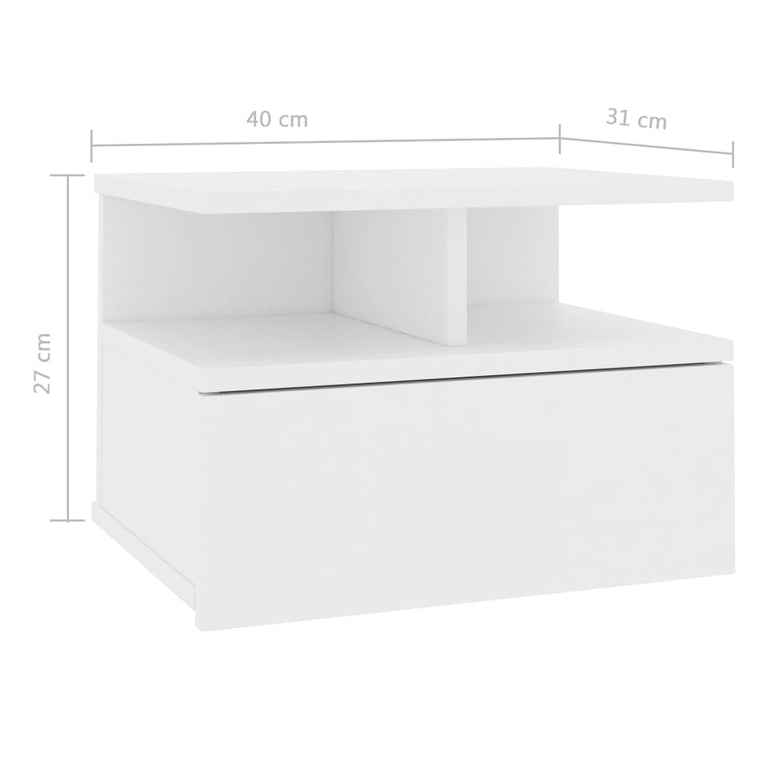 Nachtkastjes 2 st 40x31x27 cm bewerkt hout wit MeubelReus