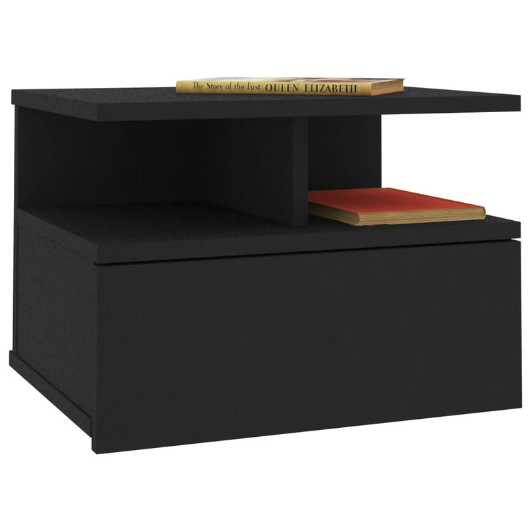 Nachtkastjes 2 st 40x31x27 cm bewerkt hout zwart MeubelReus