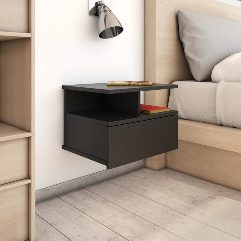Nachtkastjes 2 st 40x31x27 cm bewerkt hout zwart MeubelReus