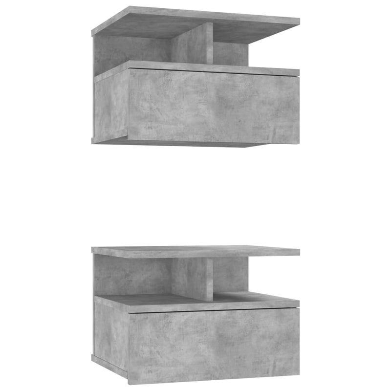 Nachtkastjes 2 st 40x31x27 cm bewerkt hout betongrijs MeubelReus