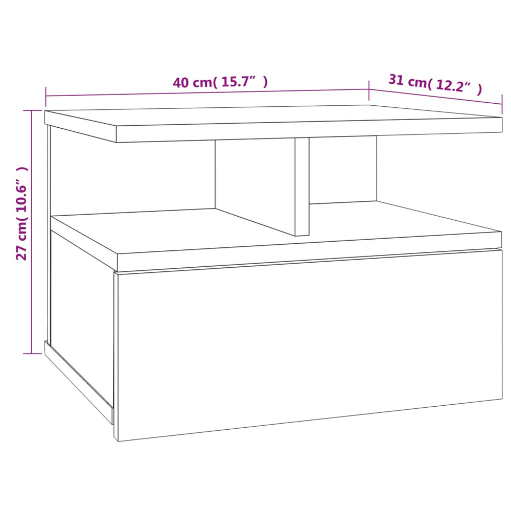 Nachtkastjes 2 st 40x31x27 cm bewerkt hout betongrijs MeubelReus