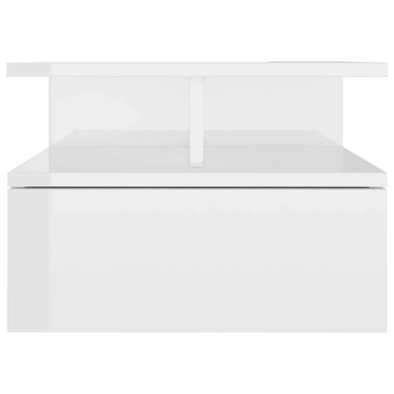Nachtkastjes 2 st 40x31x27cm bewerkt hout hoogglans wit MeubelReus