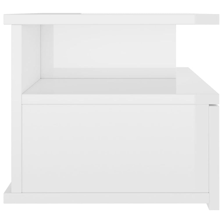Nachtkastjes 2 st 40x31x27cm bewerkt hout hoogglans wit MeubelReus