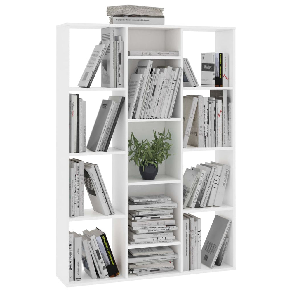 Kamerscherm/boekenkast 100x24x140 cm bewerkt hout wit MeubelReus