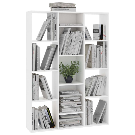 Kamerscherm/boekenkast 100x24x140 cm bewerkt hout wit MeubelReus