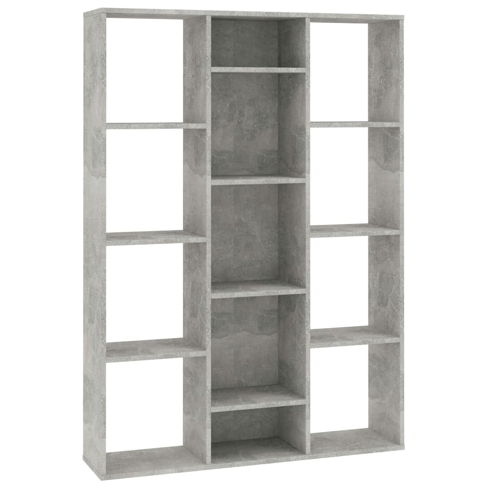 Kamerscherm/boekenkast 100x24x140 cm bewerkt hout betongrijs MeubelReus
