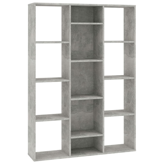 Kamerscherm/boekenkast 100x24x140 cm bewerkt hout betongrijs MeubelReus