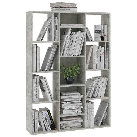Kamerscherm/boekenkast 100x24x140 cm bewerkt hout betongrijs MeubelReus