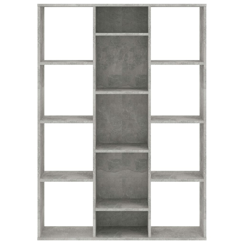Kamerscherm/boekenkast 100x24x140 cm bewerkt hout betongrijs MeubelReus