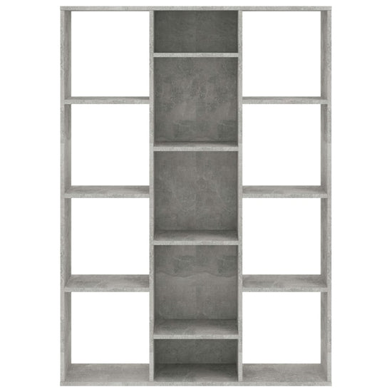 Kamerscherm/boekenkast 100x24x140 cm bewerkt hout betongrijs MeubelReus