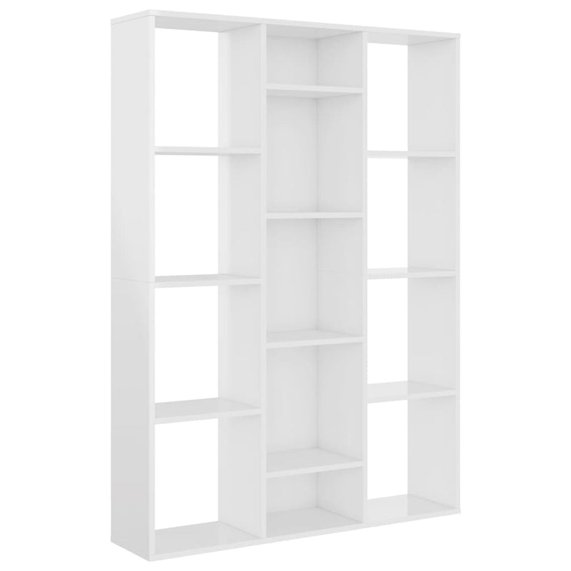 Kamerscherm/boekenkast 100x24x140 cm bewerkt hout hoogglans wit MeubelReus