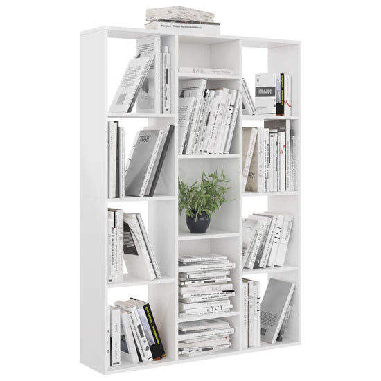 Kamerscherm/boekenkast 100x24x140 cm bewerkt hout hoogglans wit MeubelReus