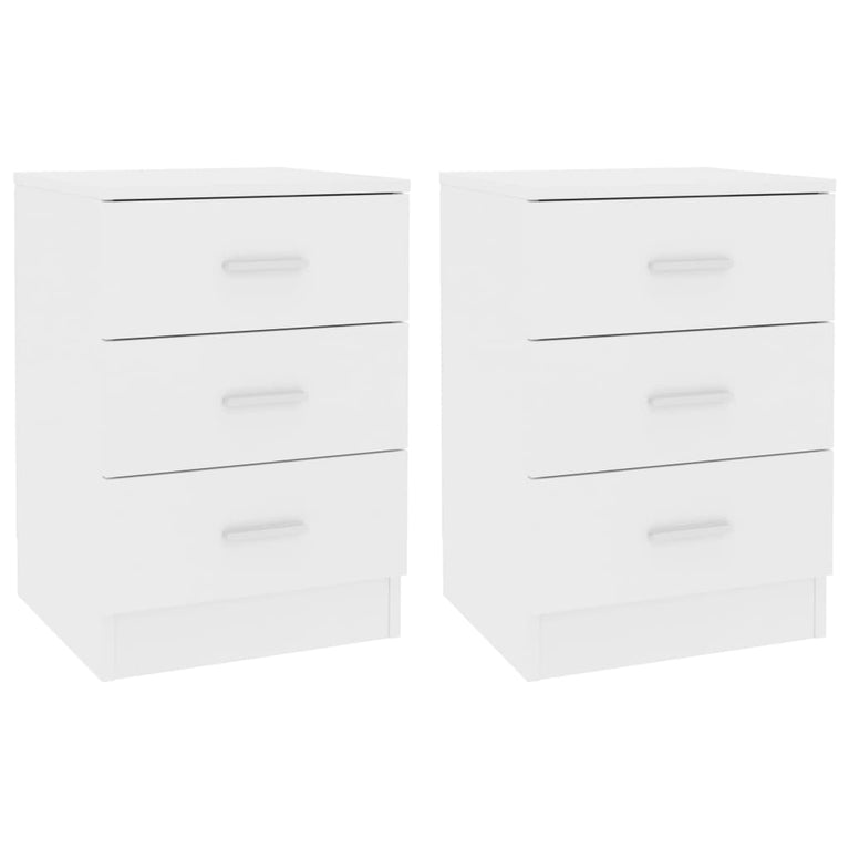 Nachtkastjes 2 st 38x35x56 cm bewerkt hout wit MeubelReus