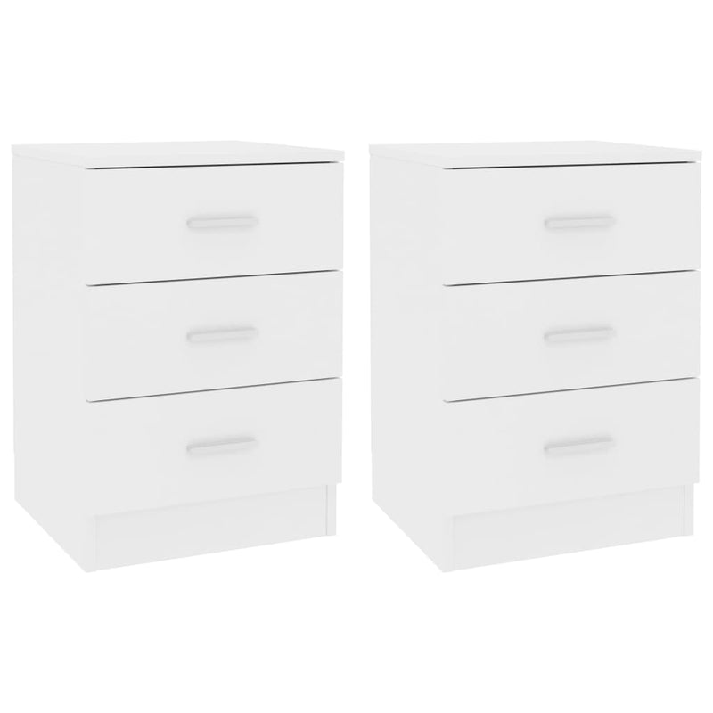 Nachtkastjes 2 st 38x35x56 cm bewerkt hout wit MeubelReus