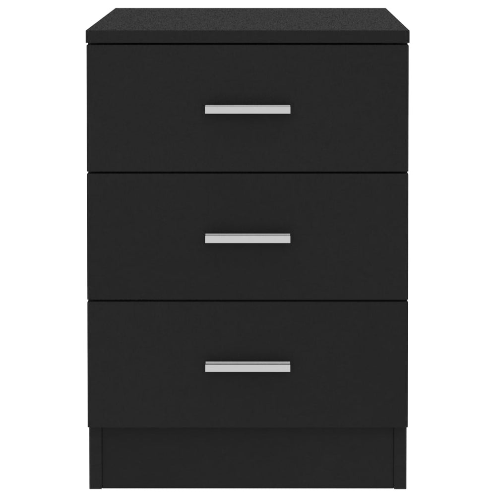 Nachtkastjes 2 st 38x35x56 cm bewerkt hout zwart MeubelReus