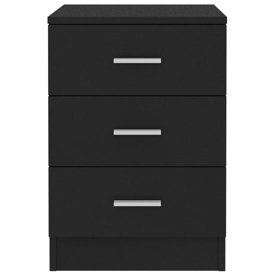 Nachtkastjes 2 st 38x35x56 cm bewerkt hout zwart MeubelReus