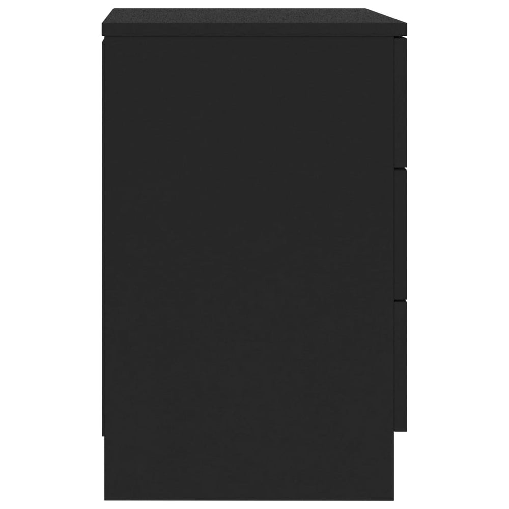 Nachtkastjes 2 st 38x35x56 cm bewerkt hout zwart MeubelReus