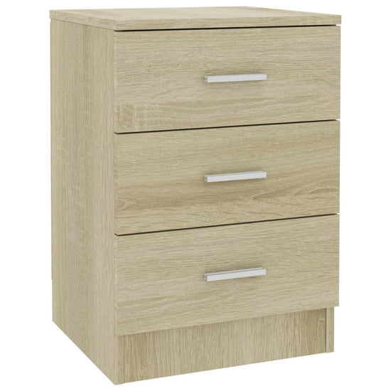 Nachtkastje 38x35x56 cm bewerkt hout sonoma eikenkleurig MeubelReus
